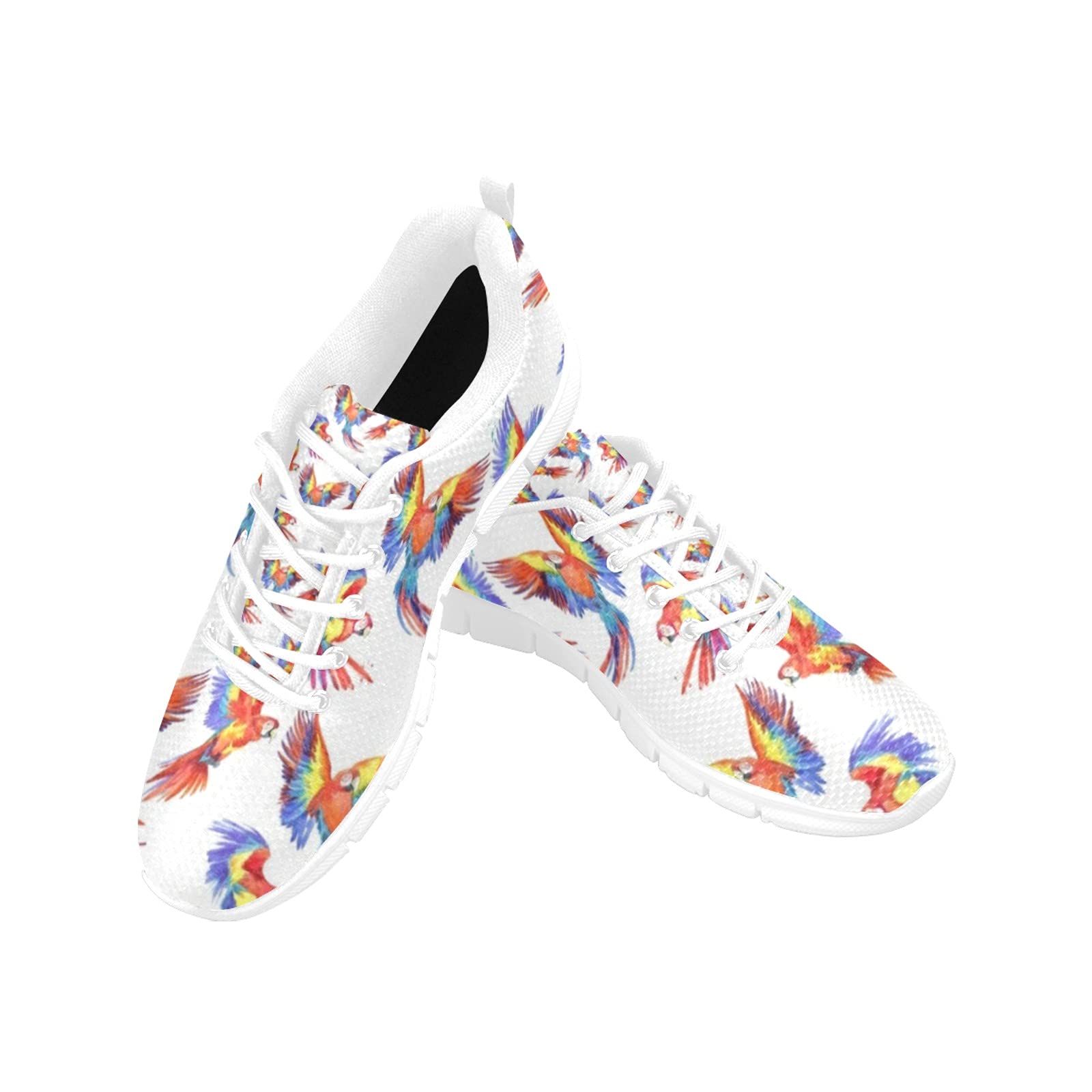 ANANGTEE Women's Parrot Print Sneakers - Lightweight Breathable Slip-On Walking Shoes with Arch Support & Non-Slip Sole | Casual Fashion Tennis Shoes for Women | Perfect for Daily Wear, Gym, Travel & Outdoor Activities