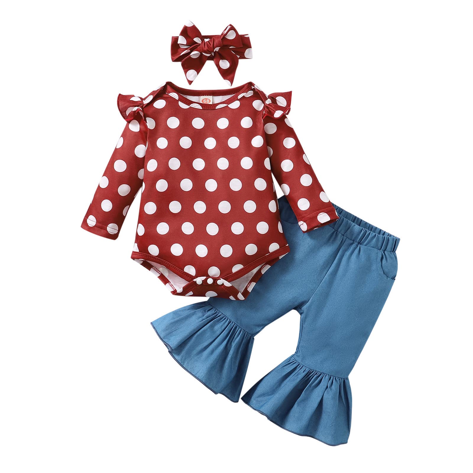 Newborn Baby Girl Fall Clothes Set - Long Sleeve Letter Print Tops & Outfits for Winter | Cute Baby Girl Fashion for Holidays, Photos & Family Gatherings