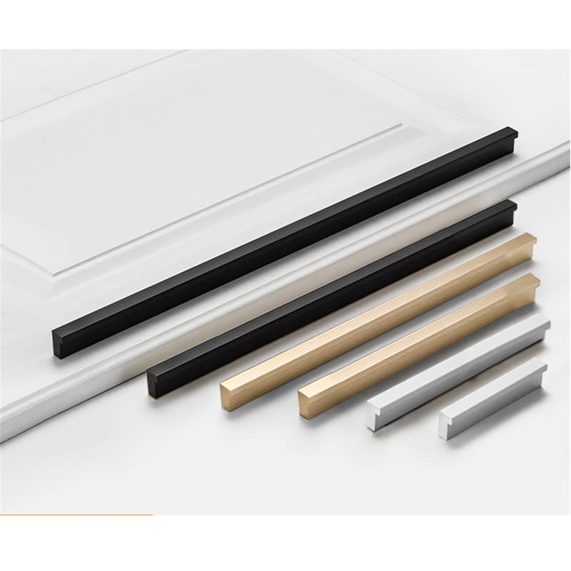 10 Pack Black L-Shaped Kitchen Cabinet Pulls - 11.81 Inch Dresser Drawer Handles with Cross Sections - Perfect for Kitchen Remodeling, Bathroom Vanities & Furniture Upgrades