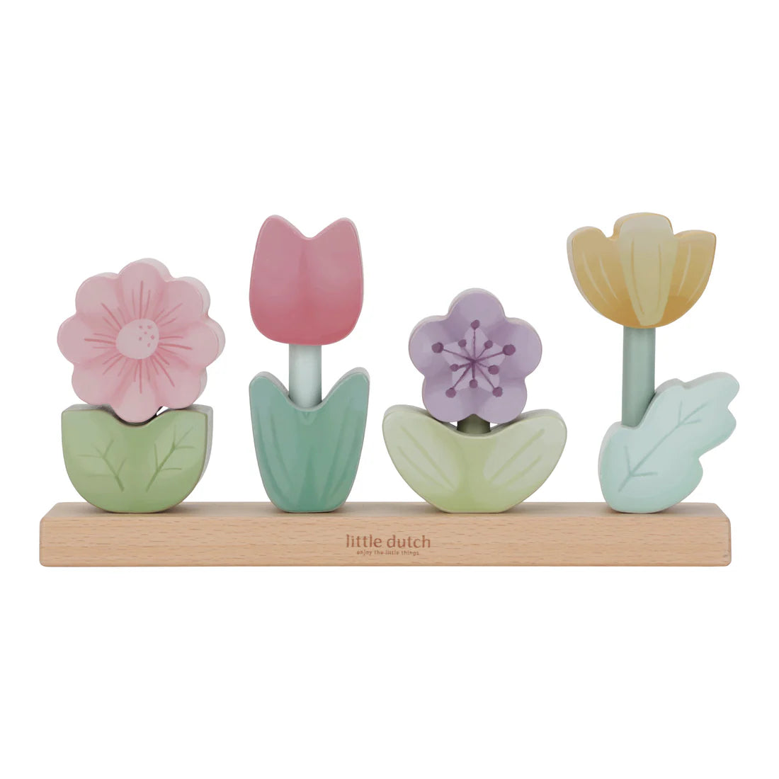 Fairy Garden Wooden Stacking Puzzle Flower - Montessori Educational Toy for Kids, Nature-Inspired Stacking Blocks for Toddlers - Perfect for Indoor Play, Birthday Gifts & Preschool Learning Activities