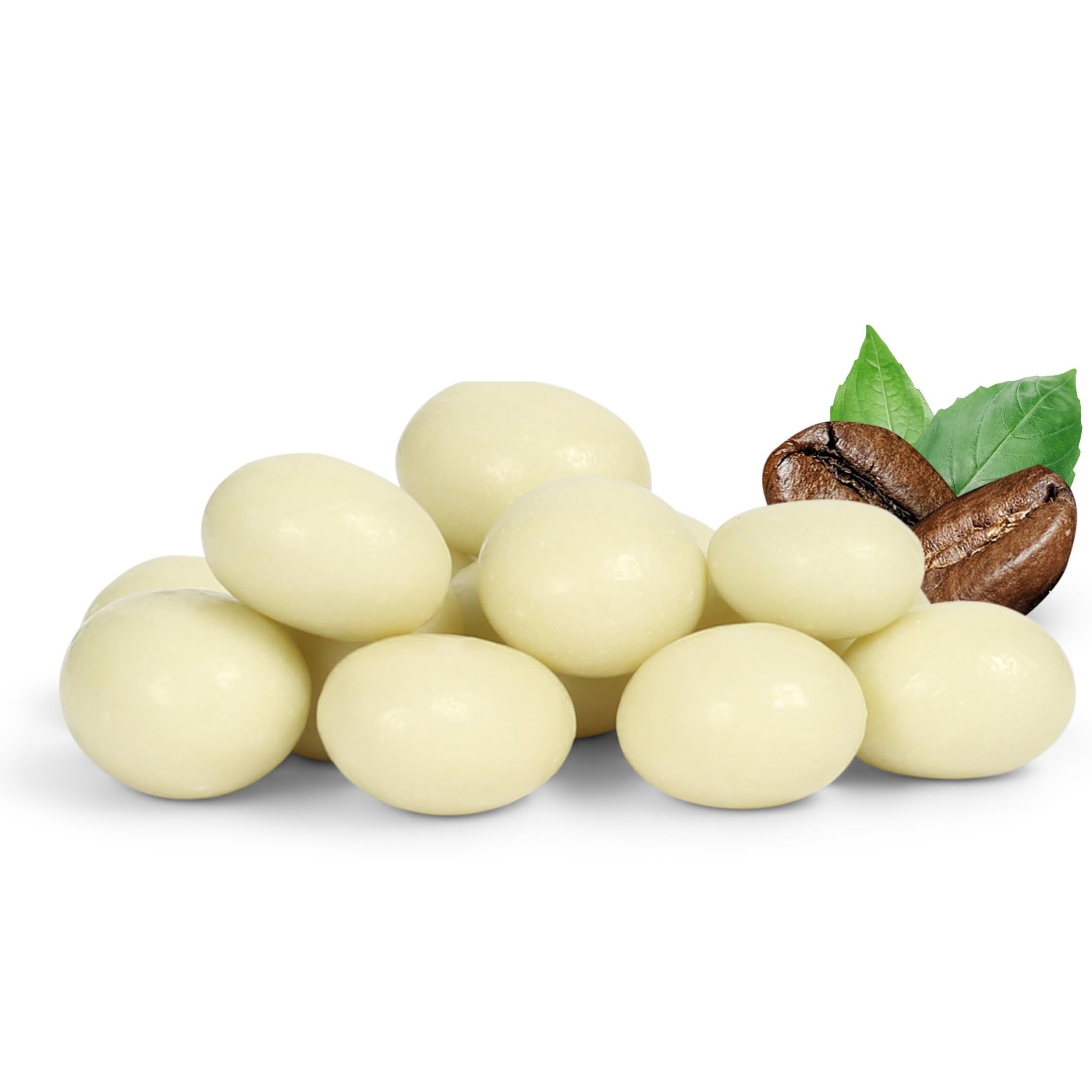 Premium White Chocolate Covered Espresso Beans - Gourmet Coffee Snack for Energy Boost - Perfect for Office, Hiking & Gift Giving