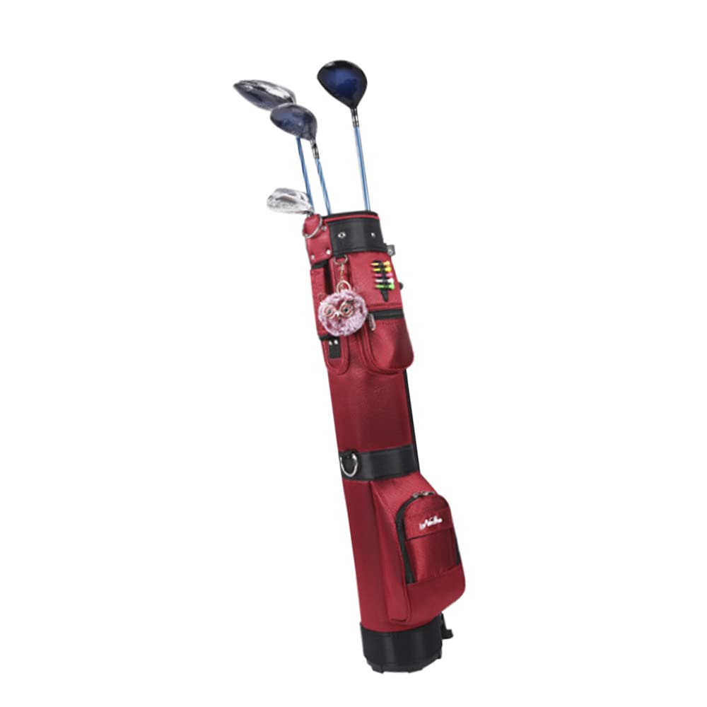 Premium Golf Club Storage Bag - Large Capacity Travel Golf Holder with Shoulder Strap & Multiple Pockets - Durable Commercial Golf Bag for Men & Women (Red) - Perfect for Golf Courses, Travel & Club Storage