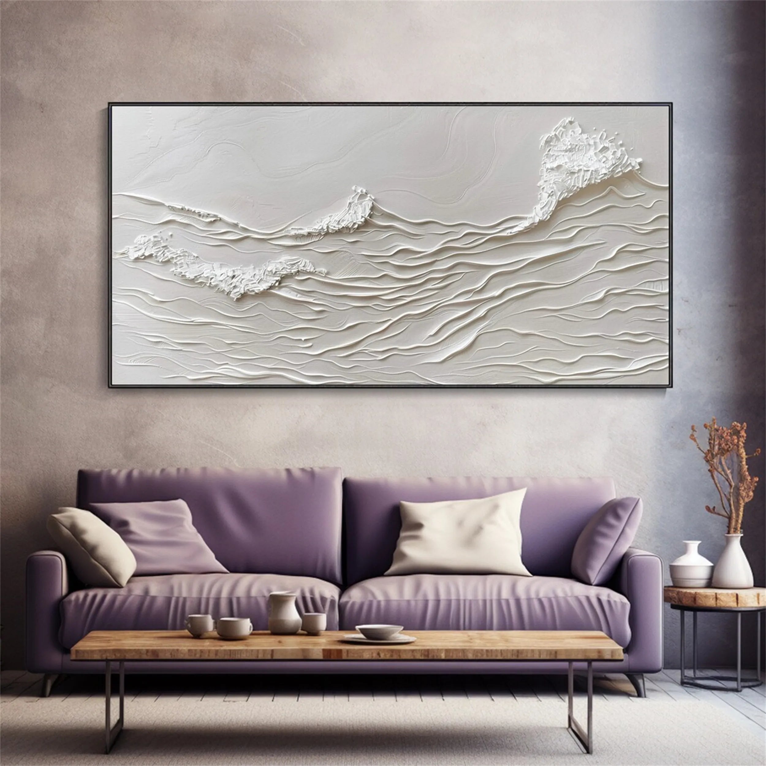 Minimalist Textured Plaster Art Painting #MM167 - Modern Abstract Wall Decor for Living Room, Bedroom & Office