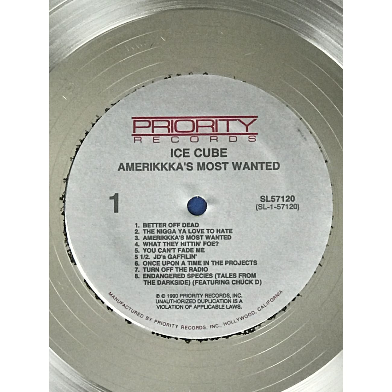 Ice Cube AmeriKKKa's Most Wanted RIAA Platinum Album Award - Classic 90s Hip Hop Music CD - Perfect for Collectors & Music Lovers
