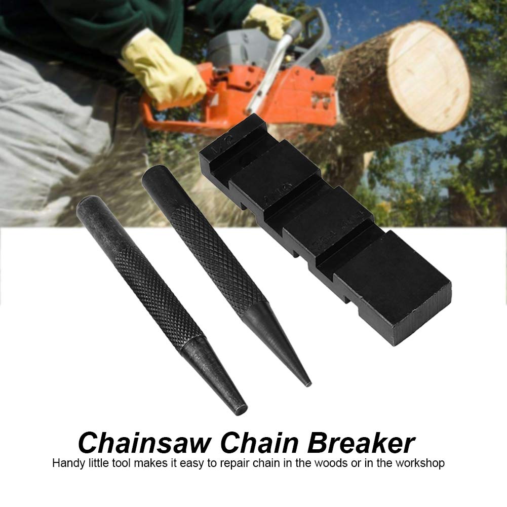 3Pcs Professional Chainsaw Chain Breaker & Joiner Tool Set - Heavy Duty Rivet Tool for Saw Chain Repair & Maintenance (Perfect for DIY Woodworking & Forestry Work)
