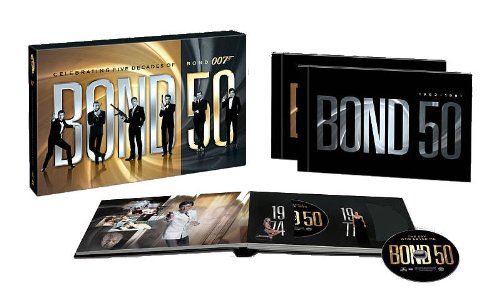 Bond 50: Celebrating 5 Decades of 007 Blu-ray Box Set with Space for Spectre - Complete James Bond Movie Collection for Home Theater & Movie Night Entertainment
