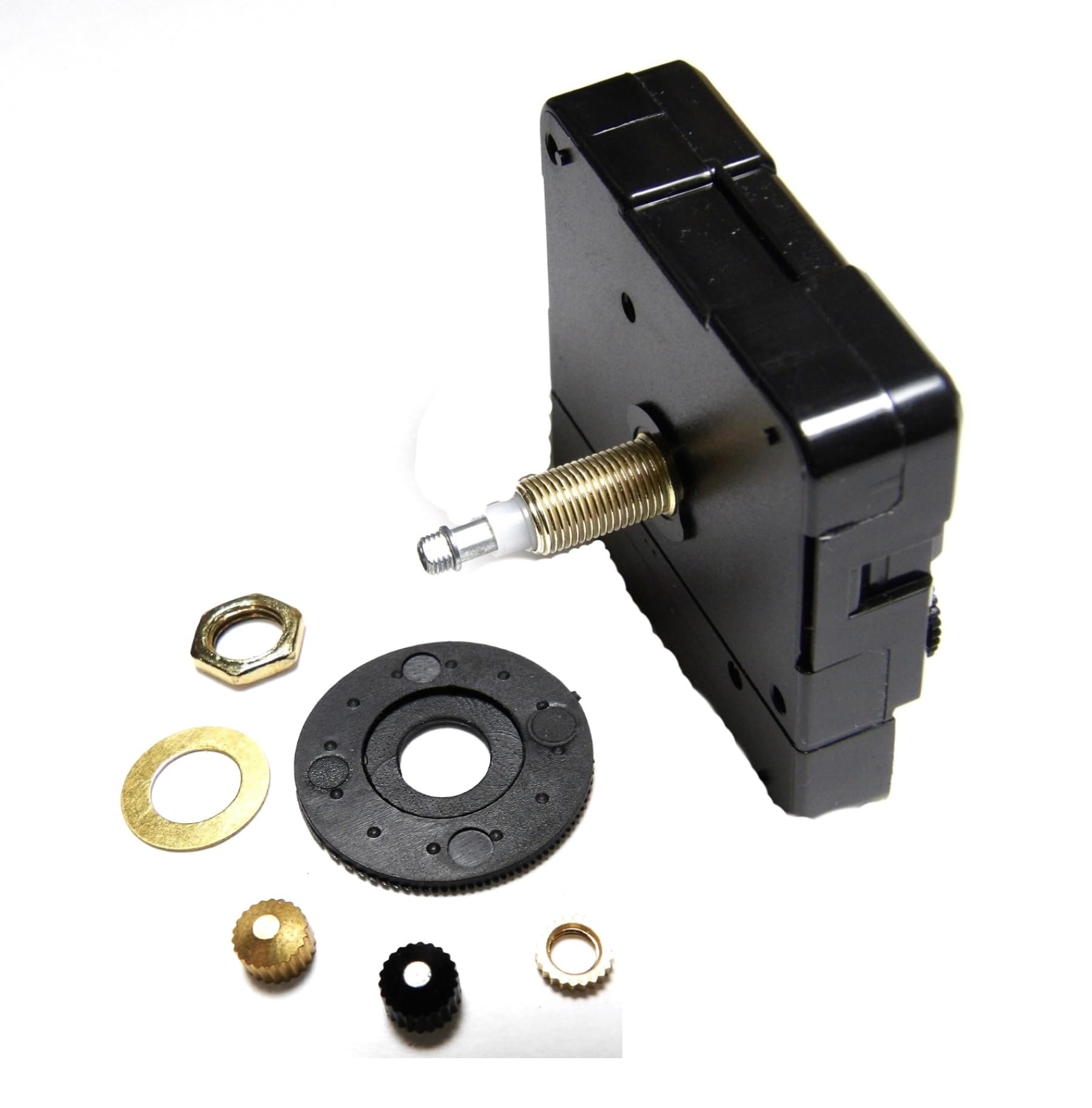 High Torque Silent Sweep Clock Movement with 14-inch Extended Shaft & Balanced Black Fancy Sword Hands (No7) - Large Wall Clock Mechanism for Quiet Non-Ticking Operation - Perfect for DIY Clock Making, Home Decor, and Office Timepieces