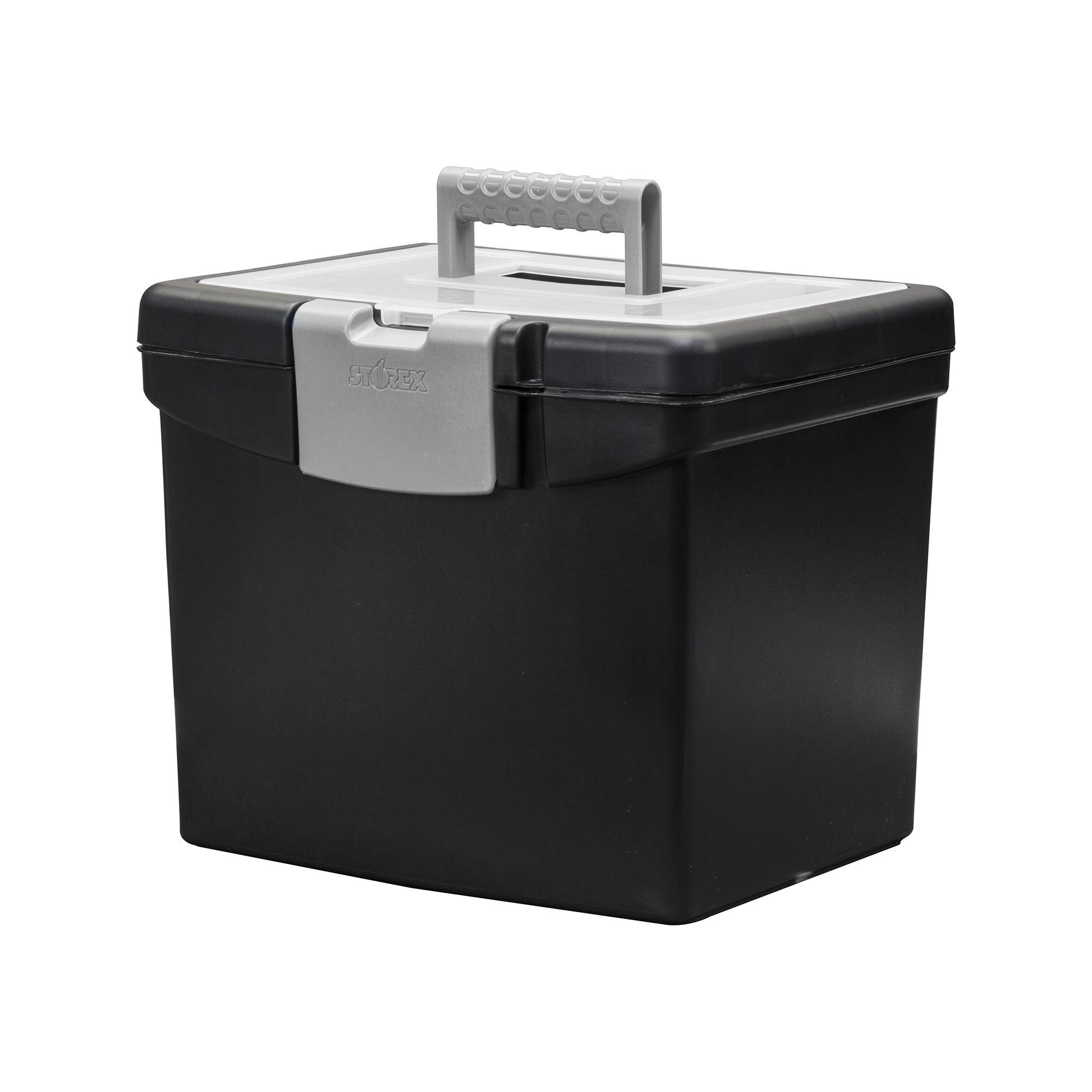 Translucent Lid File Storage Box - Black (1-Pack) | Organize Documents, Office Supplies & Home Essentials