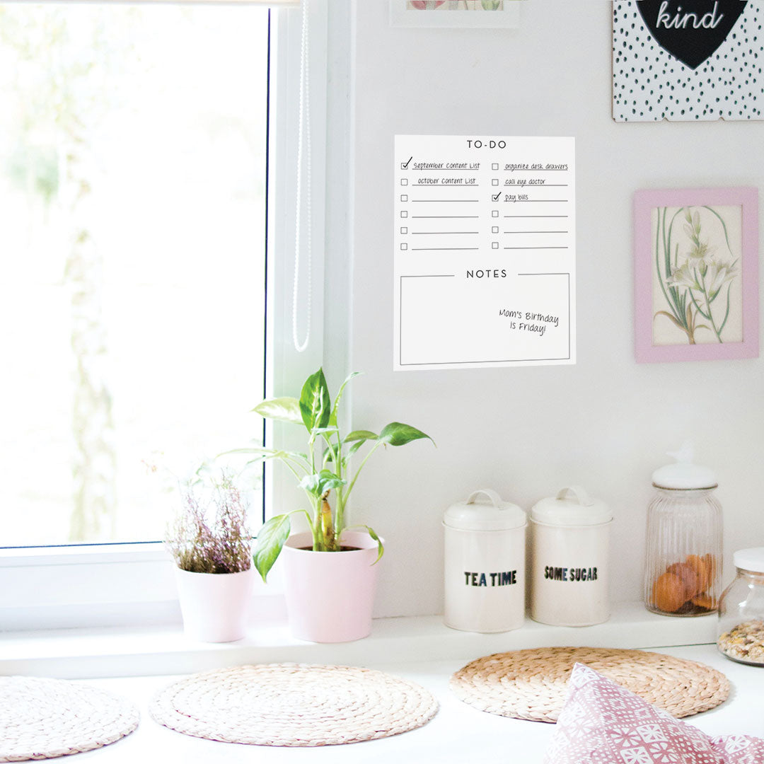 Dry Erase Wall Decal - Reusable To-Do List & Memo Board for Home & Office Organization | Perfect for Kitchen, Bedroom, or Workspace