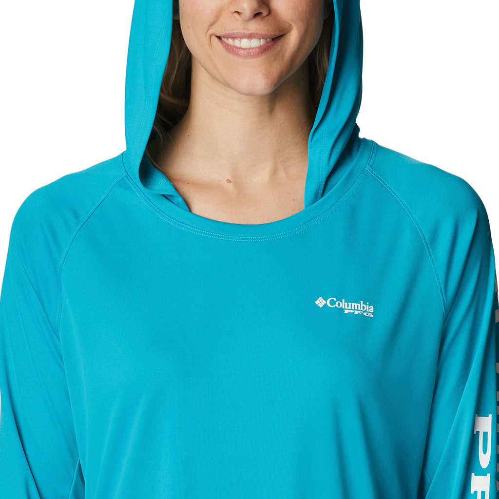 Columbia Women's PFG Tidal Tee Hoodie - UPF 50+ Sun Protection Fishing Shirt for Outdoor Activities, Hiking & Beach Wear