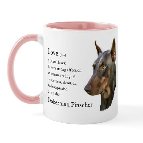 White/Pink Inside - Doberman Pinscher Gifts Mug