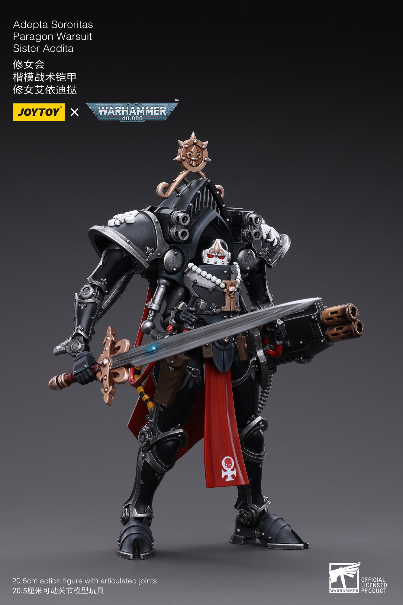 1/18 JOYTOY Warhammer 40K Adepta Sororitas Paragon Warsuit Sister Aedita Action Figure - Collectible Model for Warhammer Fans, Gaming Display & Tabletop Battles