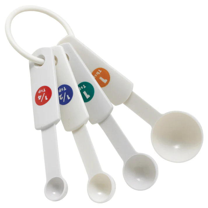 Winco 4-Piece Stainless Steel Measuring Spoon Set - Accurate Kitchen Measuring Tools for Baking, Cooking & Coffee (MSPP 4) | Perfect for Home Chefs & Professional Bakers