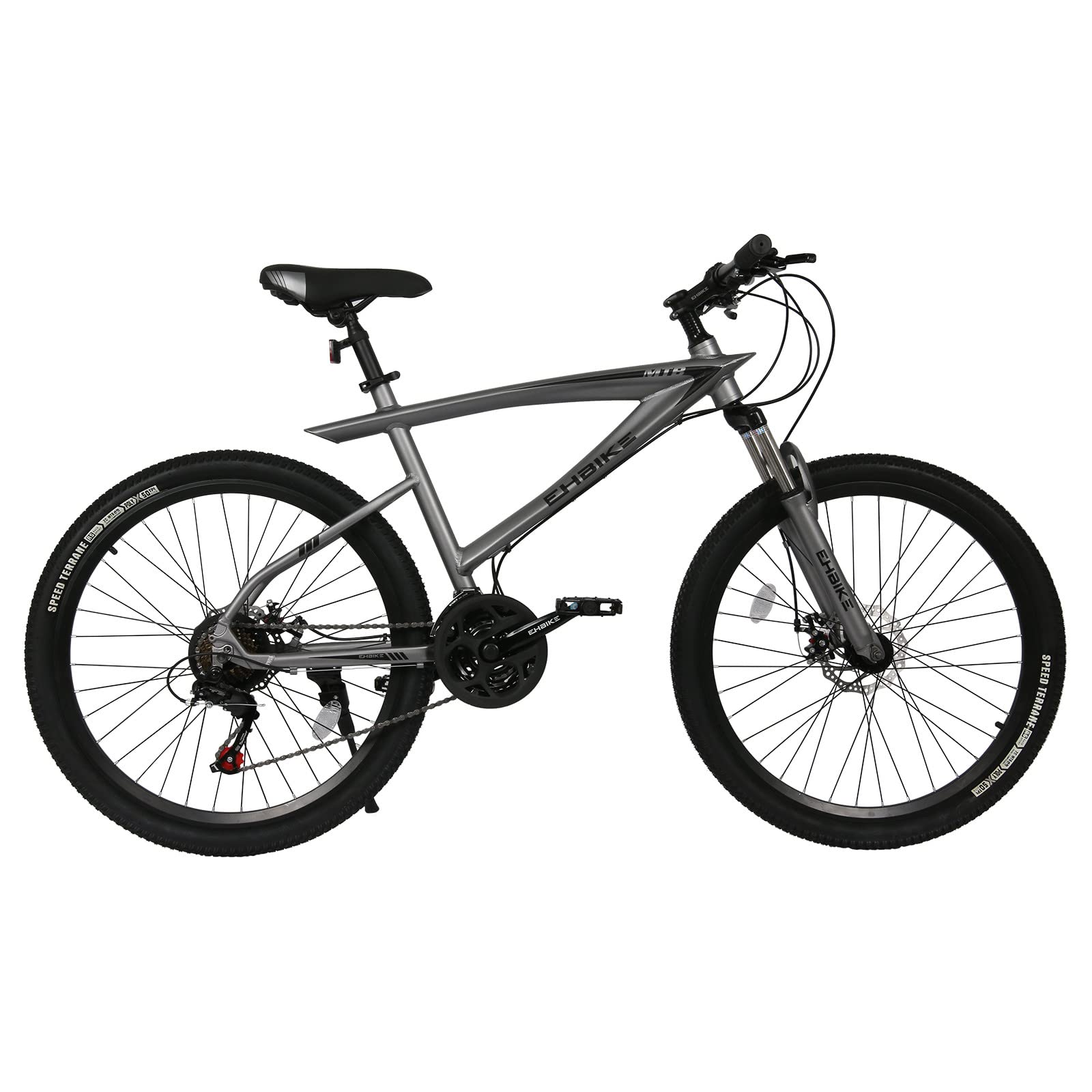 26 Inch 21 Speed Mountain Bike for Adults & Youth - Aluminum Alloy Frame, Disc Brakes, Women's Bike (Silver, 136x71x20cm) - Perfect for Trail Riding, Commuting & Outdoor Adventures