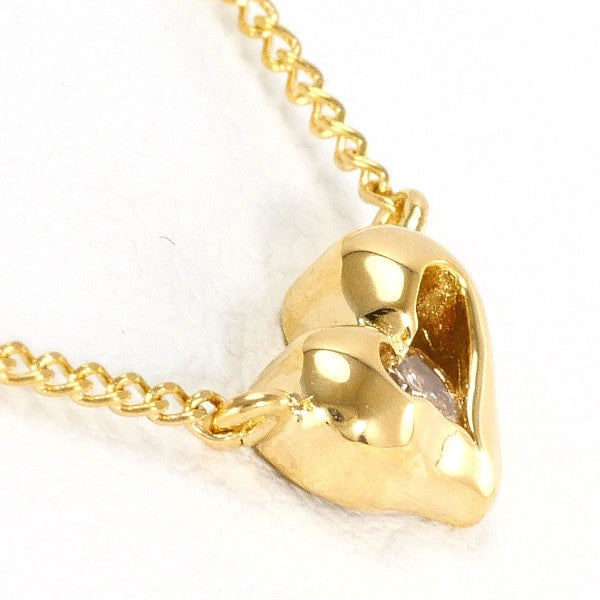 18K Yellow Gold Brown Diamond Pendant Necklace 0.05ct 16