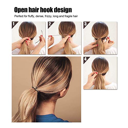 20pcs Hair Bungee Cords with Hooks - Stretchable Ponytail Holders for Women & Girls - No Damage Elastic Hair Ties for Running, Yoga, Workout and Daily Styling