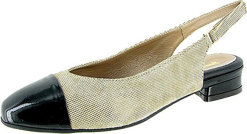 Champagne/Black Mesh Suede
