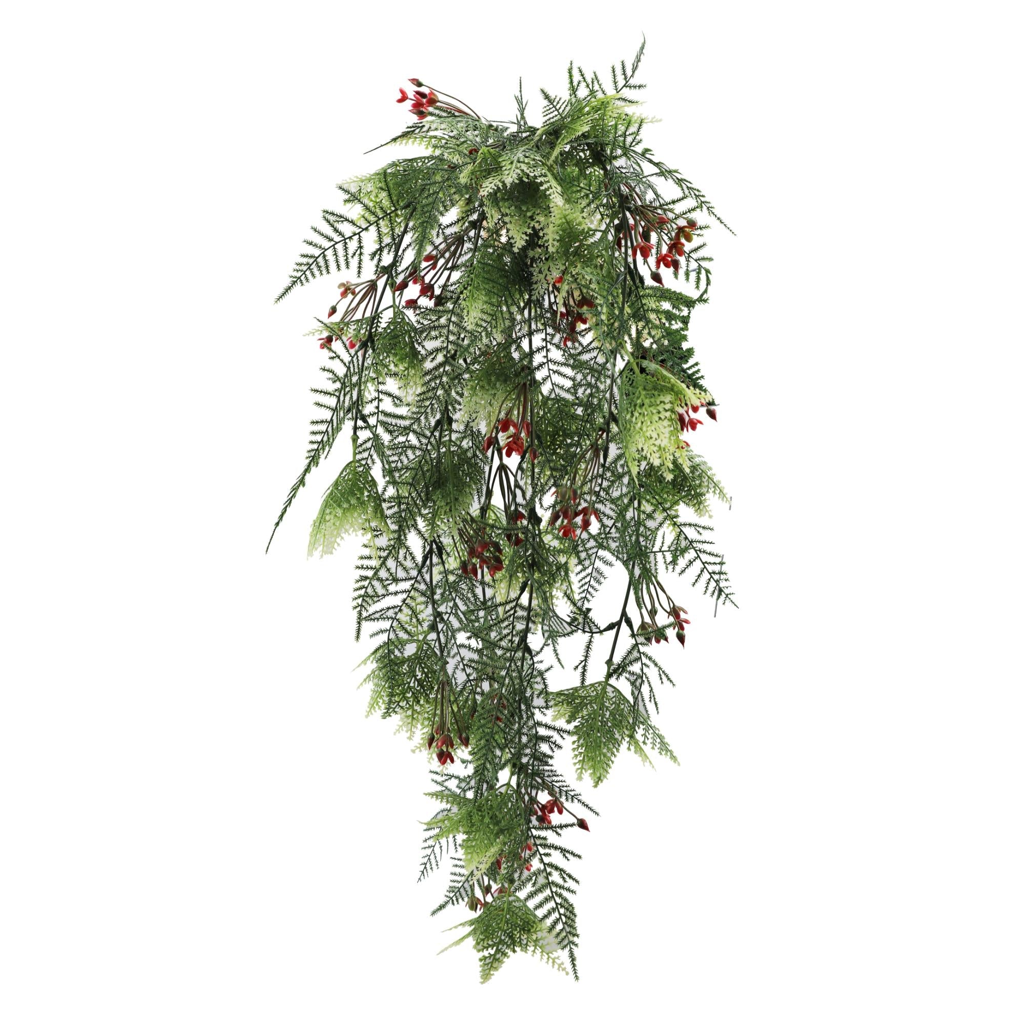 UV Resistant 78cm Artificial Hanging Christmas Myrtle & Flowering Holly Garland - Perfect for Holiday Home Decor, Fireplace Mantel, and Outdoor Christmas Decorations
