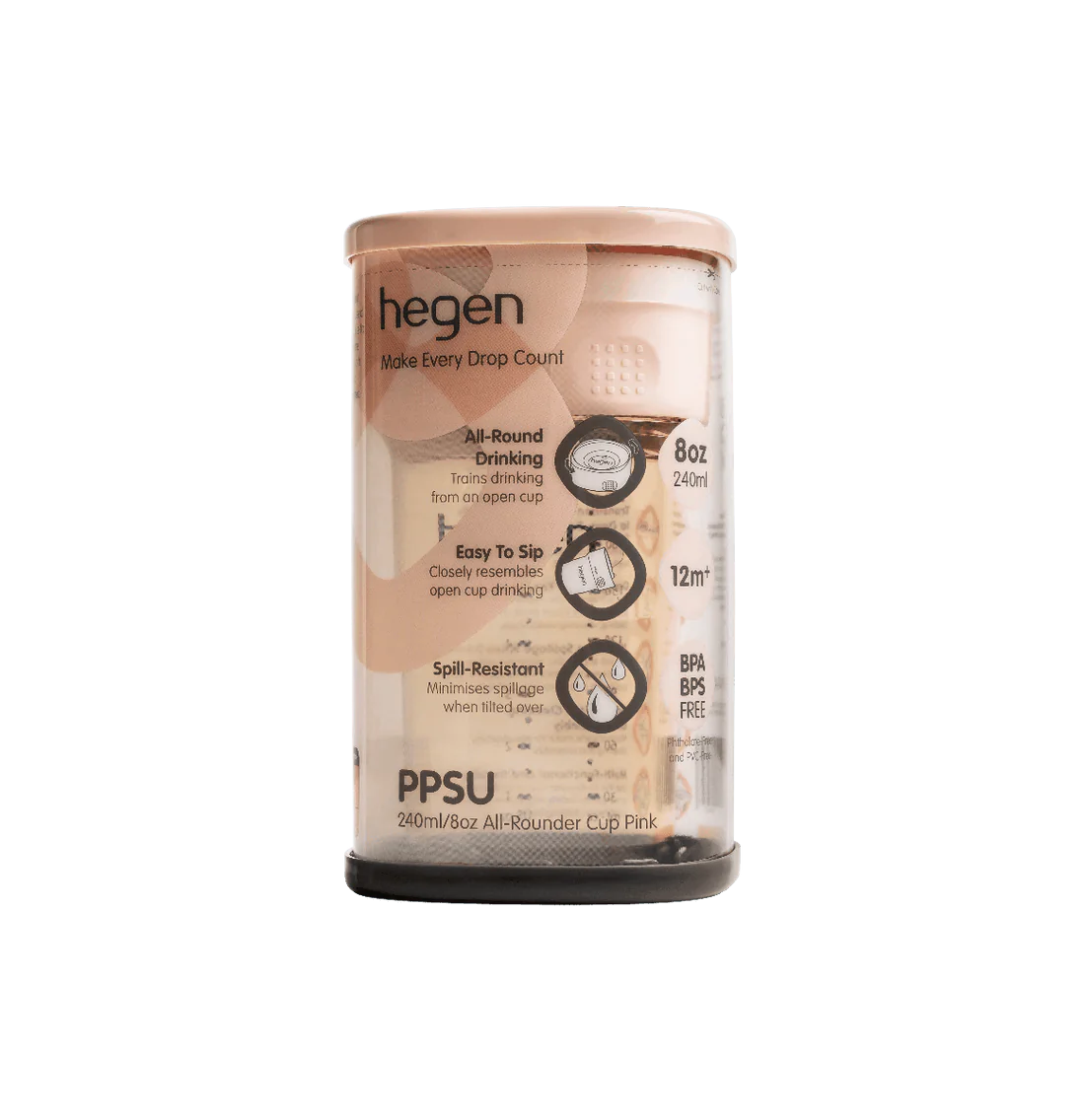 Hegen PCTO™ 240ml/8oz PPSU Baby Bottle with Anti-Colic Valve - BPA-Free, Dishwasher Safe, Leak-Proof for Infants 12 Months & Up | Perfect for Travel, Daycare & On-the-Go Feeding