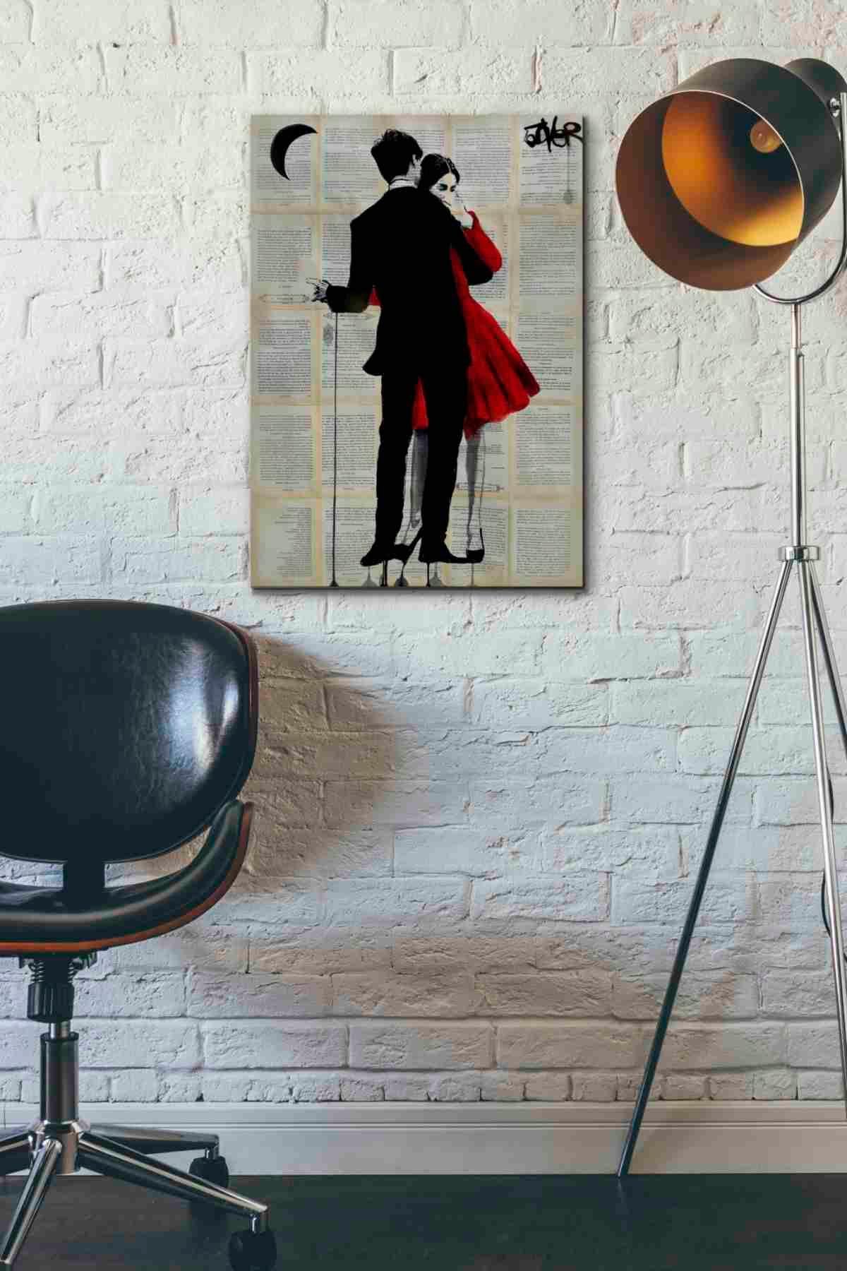 True Romance by Loui Jover - Premium Canvas Wall Art Print 18x26 Inches - Romantic Home Decor for Bedroom, Living Room & Office