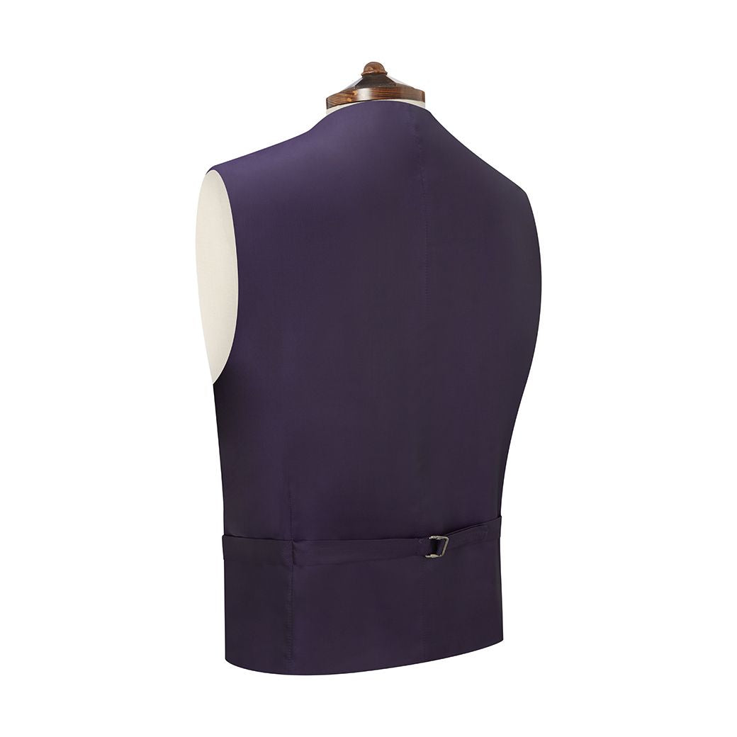 Hayward Purple Jacquard Silk Waistcoat for Men - Elegant Formal Vest for Weddings, Parties & Business Events