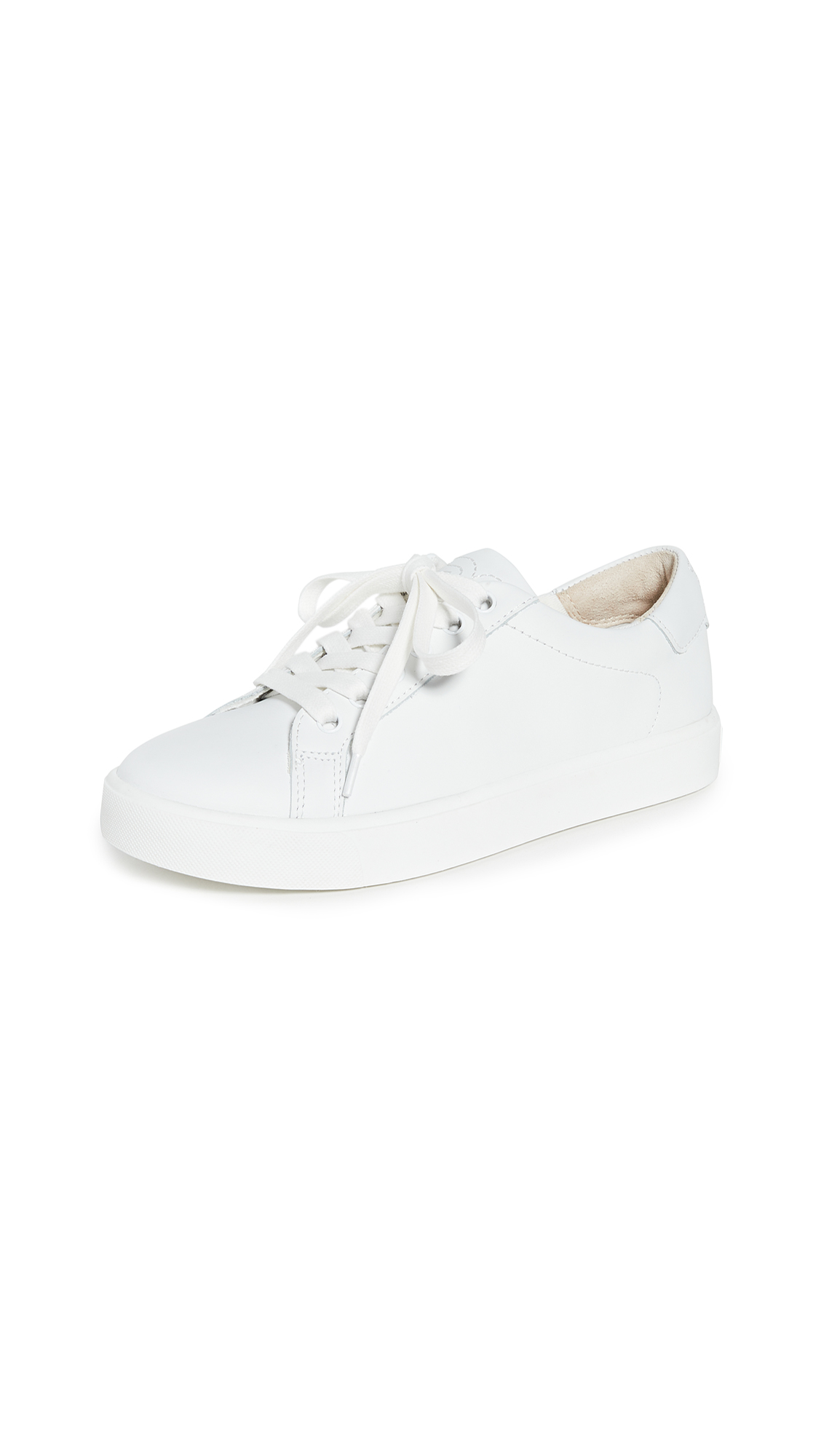 Sam Edelman Women's Ethyl Sneakers - Comfortable Casual Walking Shoes for Women | Fashionable White Leather Low Top Sneakers for Everyday Wear, Work & Travel