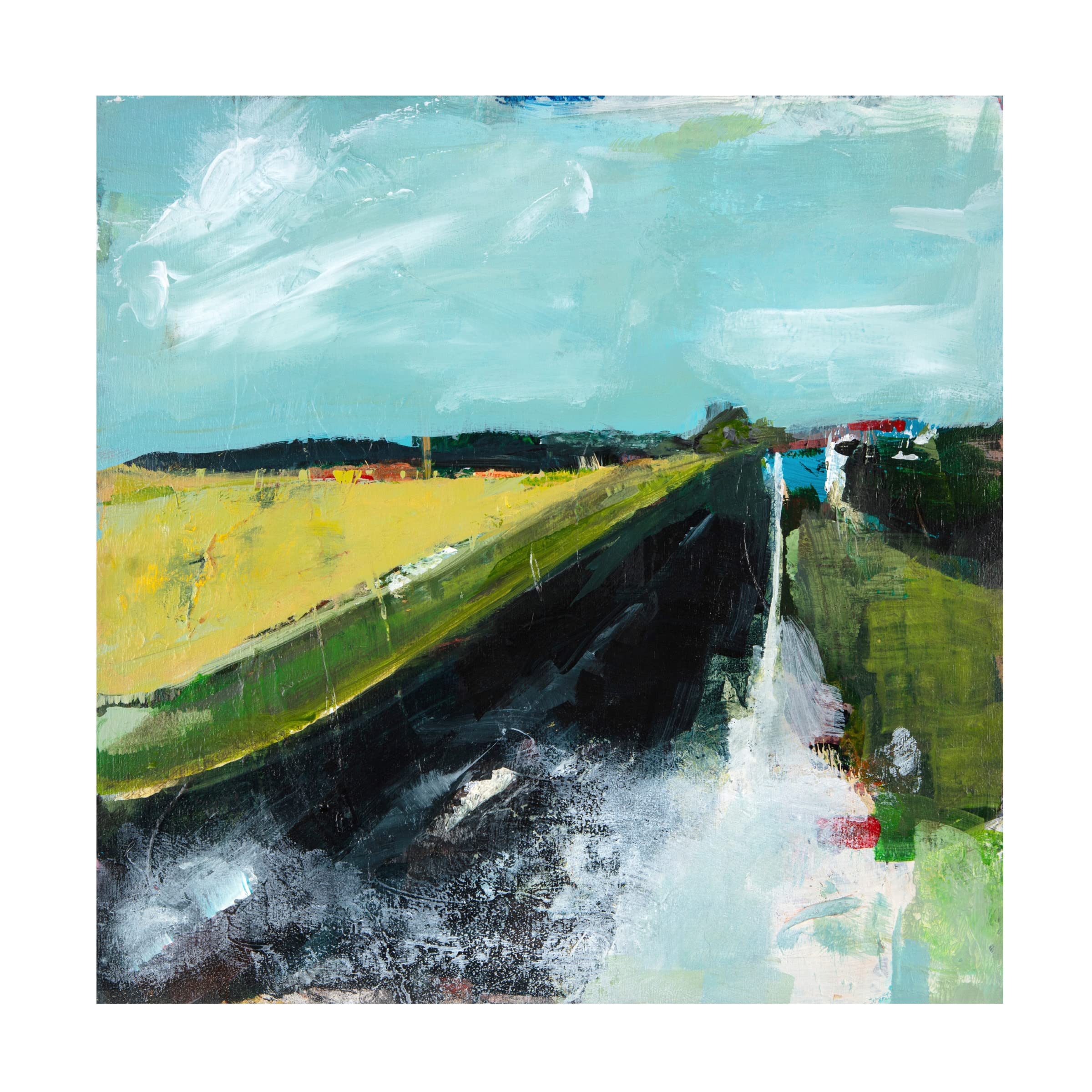 Deanna Schuerbeke 'Open Road' Canvas Art Print - Modern Landscape Wall Decor for Living Room, Bedroom & Office - Trademark Fine Art Collection