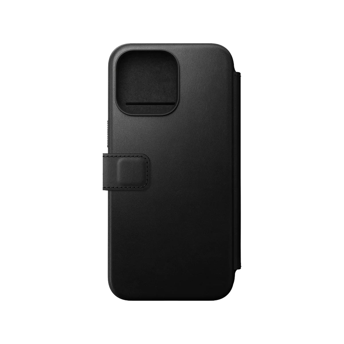 Premium Genuine Leather Folio Case for iPhone 15 Pro Max - Slim Protective Wallet Cover with Card Slots (Black) | NMD Brand | Perfect for Business Professionals & Daily Commuters