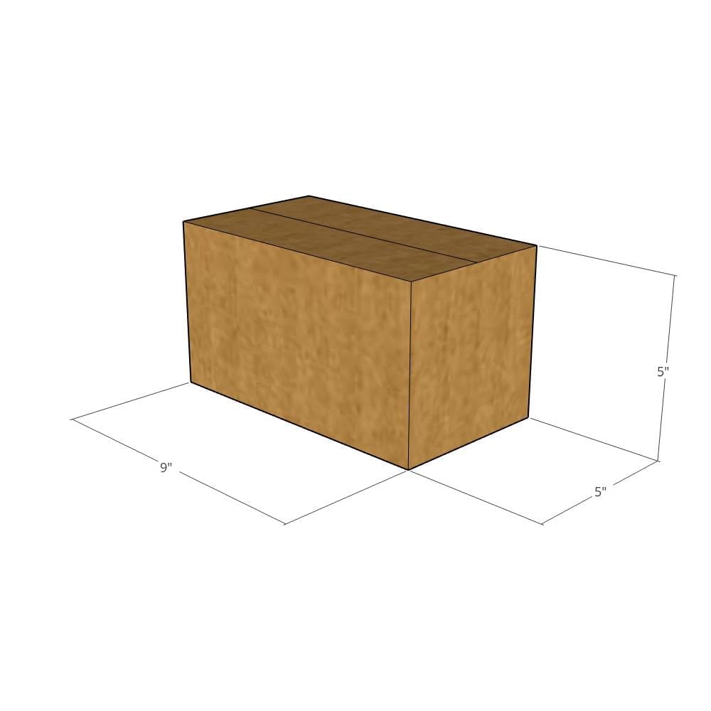 50 Pack 9x5x5 Inches 32 ECT Corrugated Moving Boxes - Heavy Duty Multi-Depth 3