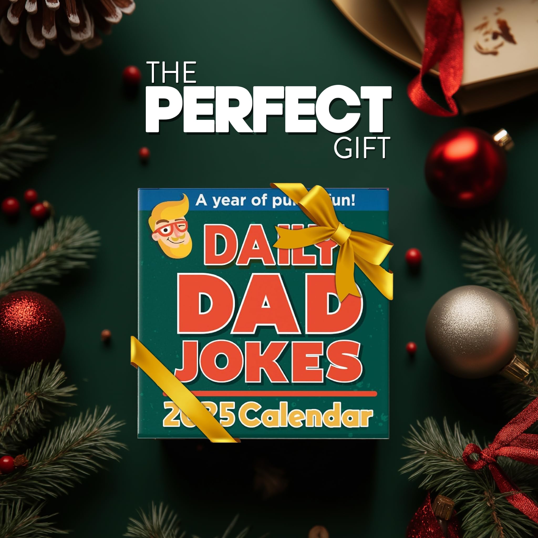 2025 Dad Joke Calendar - Daily Tear-Off Page Desk Calendar with Funny Jokes | Perfect Gift for Father's Day, Christmas & Dad Joke Lovers | Office Humor & Home Decor for Dads Who Love Puns