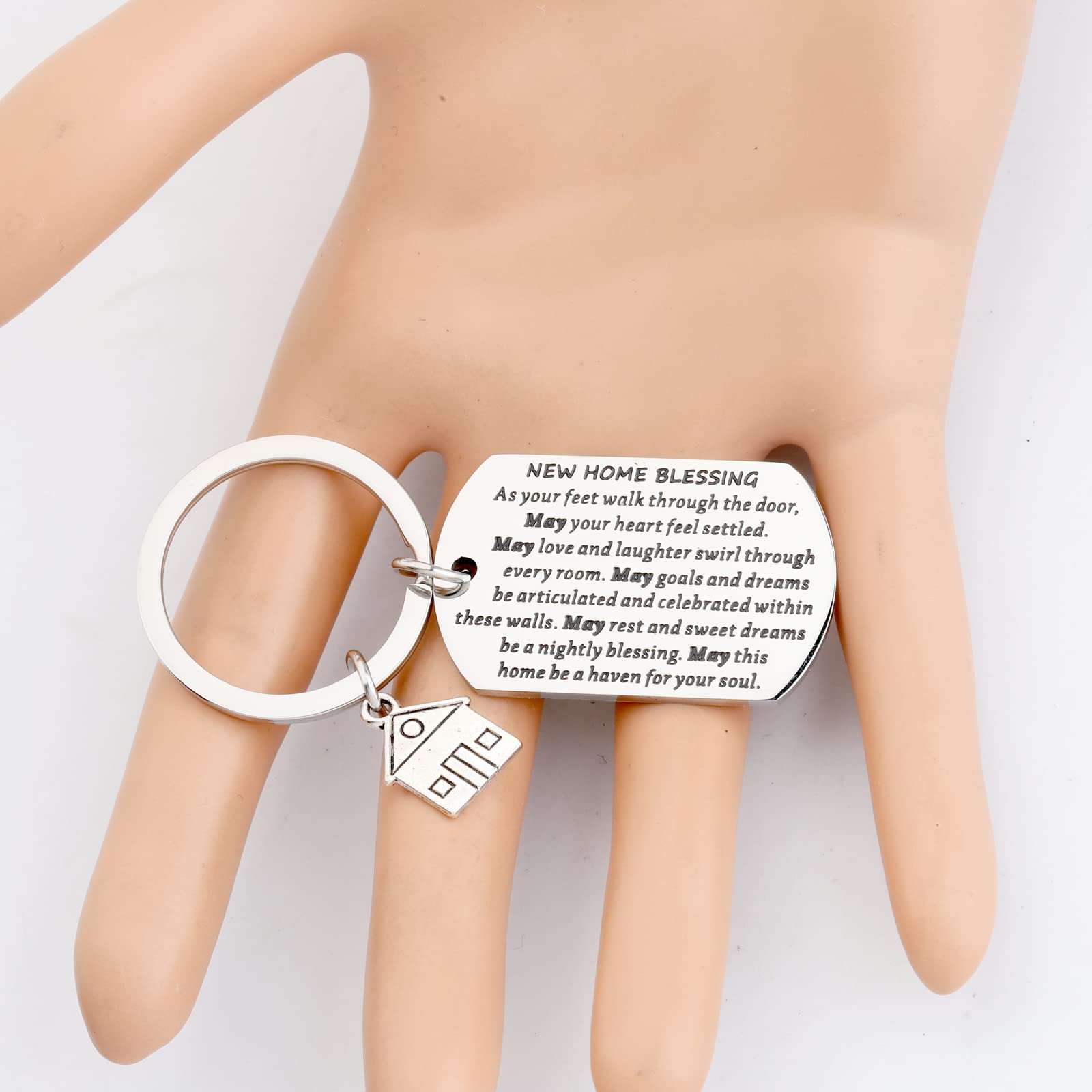 WSNANG New Home Blessing Gift Keychain - Housewarming Present for New Homeowners, Congratulations Gift for Housewarming Party, New Home Decor