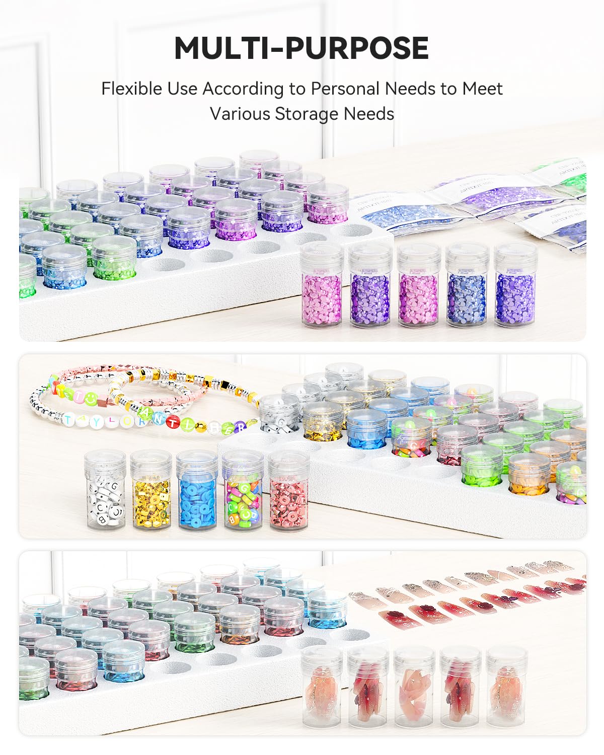 ARTDOT 45-Slot Diamond Painting Storage Box Kit for Adults - Diamond Art Organizer with Accessories & Tools for Beads - Perfect for Craft Room, Travel & DIY Projects