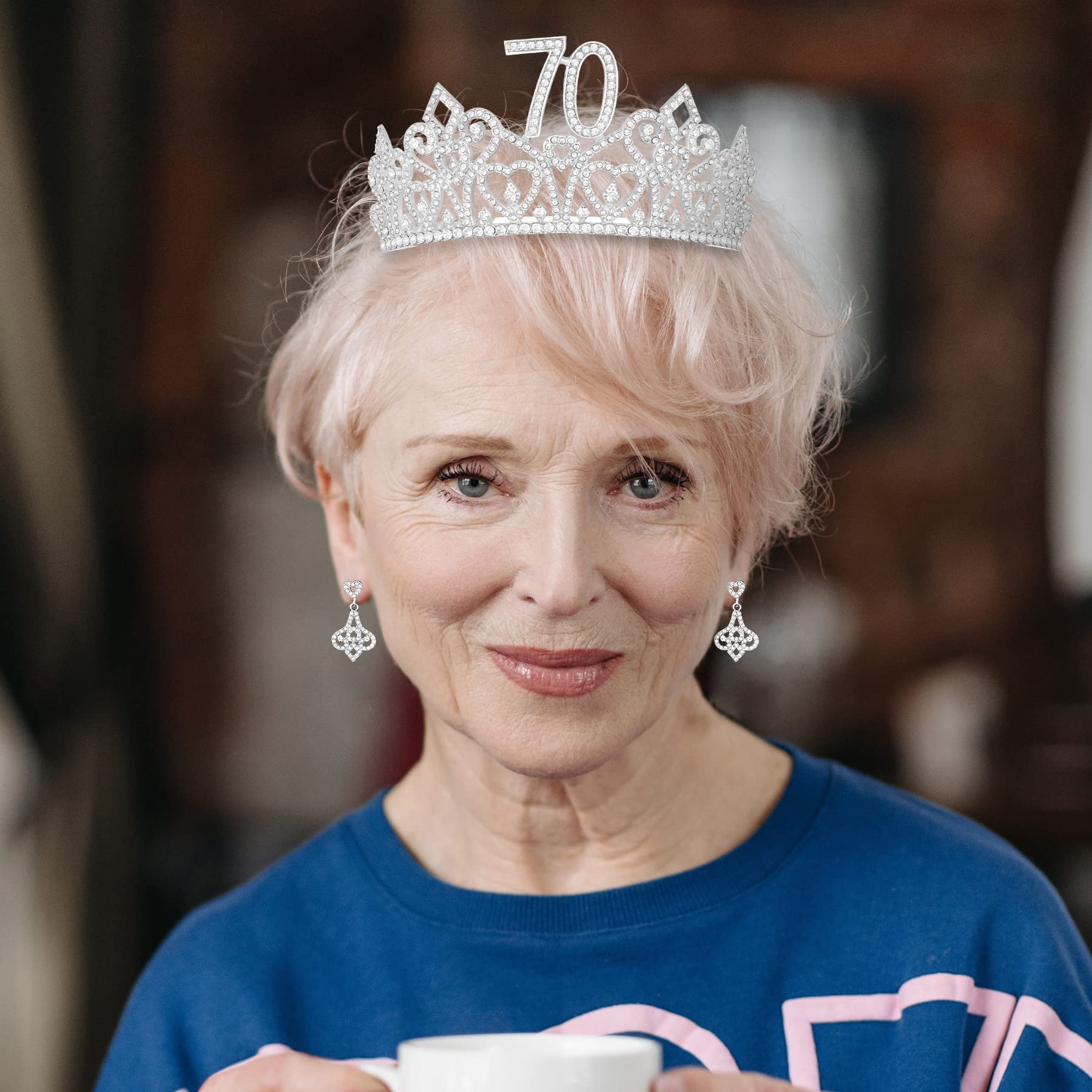70th Birthday Gifts for Women - Elegant Birthday Decorations Set with Sash & Crown - Perfect for 70th Birthday Party Decorations, Milestone Celebrations & Special Occasions
