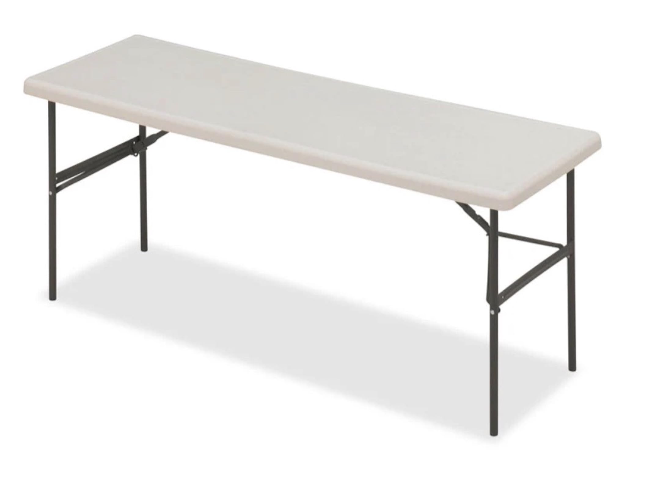 Indestructible Classic Folding Table 24x72 Inches - Heavy Duty 300 lbs Capacity for Indoor & Outdoor Use - Platinum Granite Finish - Perfect for Parties, Camping & Workspaces