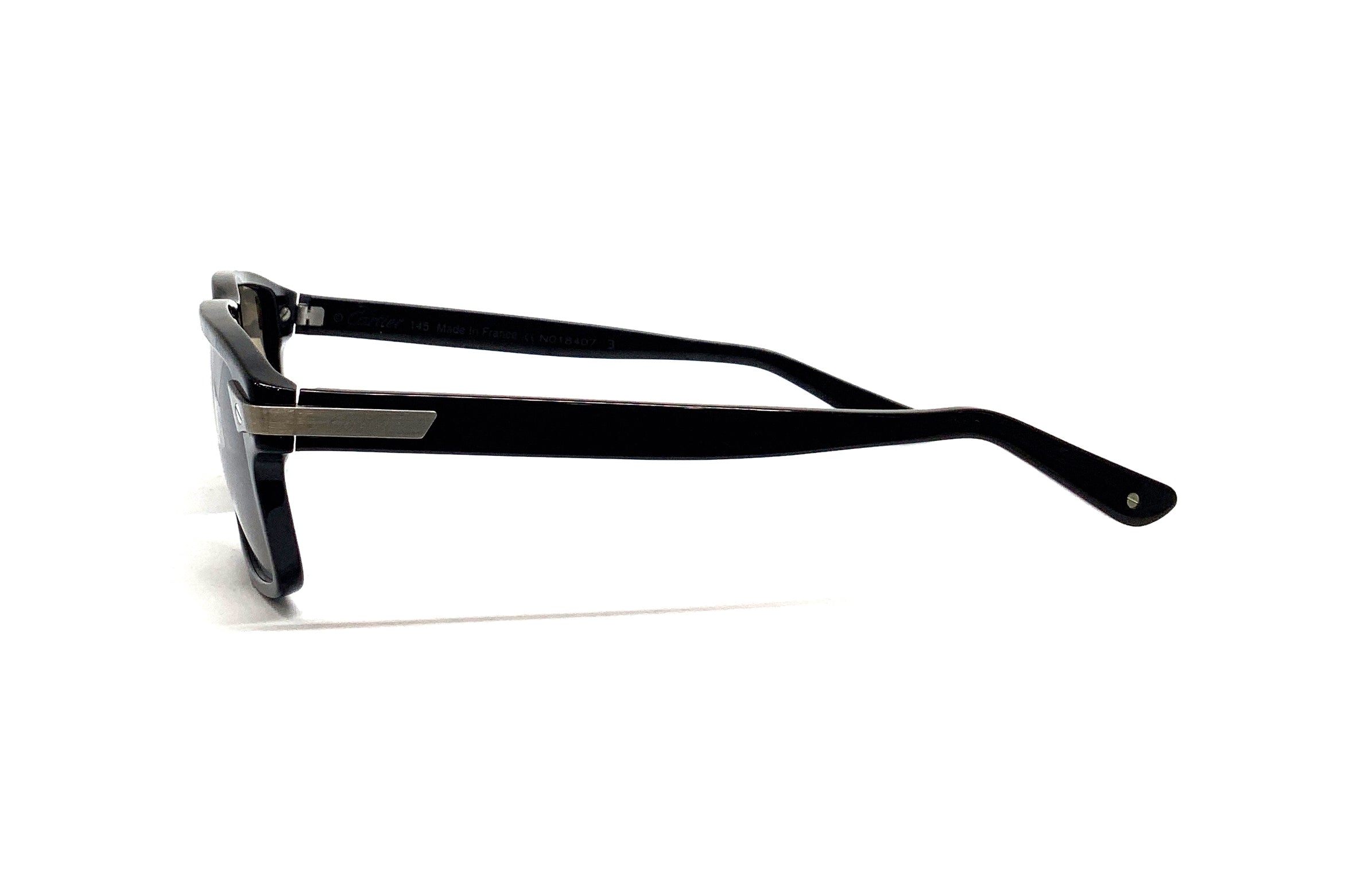 Cartier Black Rectangular Sunglasses for Women & Men - Luxury Designer Shades with UV Protection - Perfect for Driving, Beach & Outdoor Activities