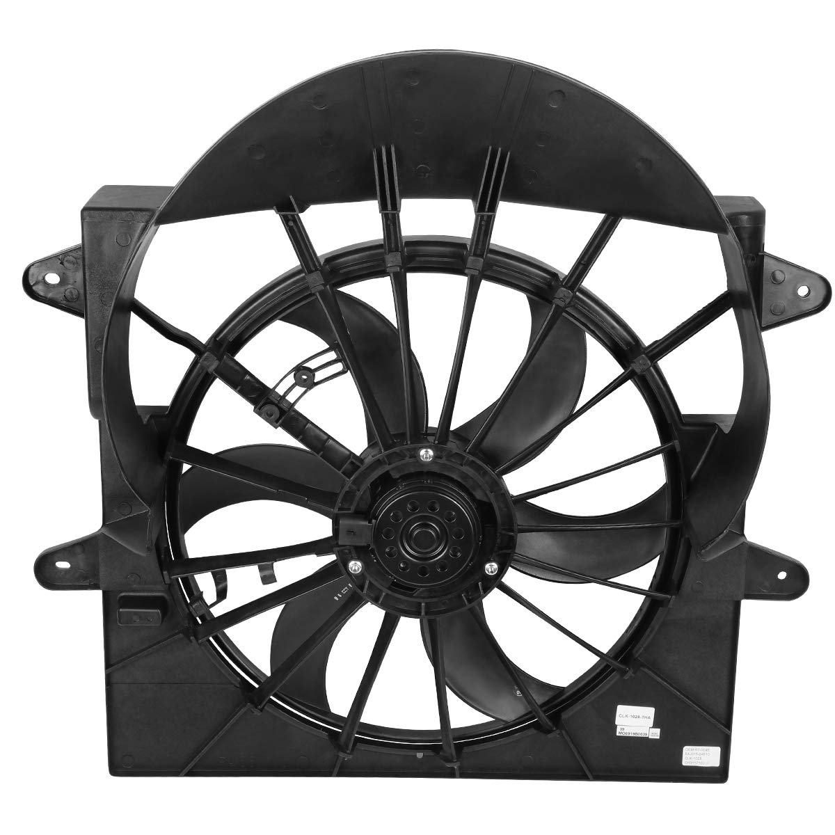 DNA MOTORING OEM-RF-0046 High Performance Radiator Cooling Fan - Direct Replacement for 2006-2007 Jeep Commander & 2005-2008 Grand Cherokee - Improved Cooling Efficiency - Black - Perfect for Off-Roading & Hot Weather Driving