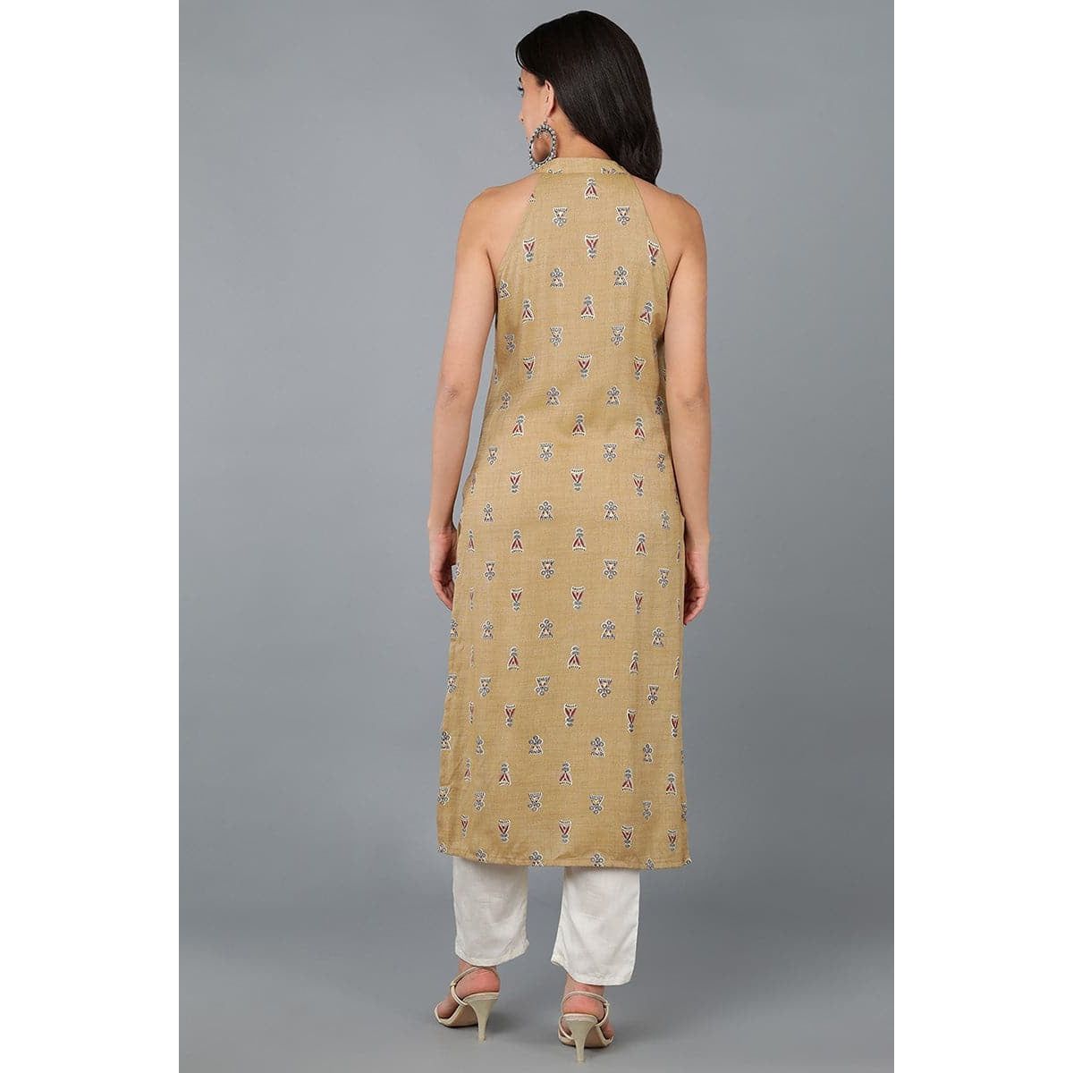 Stylish Mustard Yellow Cotton Ethnic Motif Kurta for Women | Traditional Indian Tunic Top | Perfect for Festivals, Weddings & Casual Wear