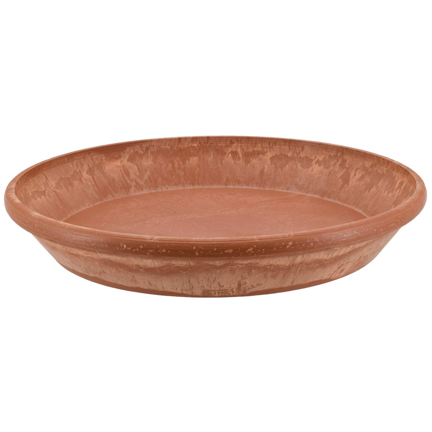 **Arcadia Garden 10-inch Terra Cotta Marble Plant Saucer Drip Tray – Durable Water Tray for Indoor & Outdoor Flower Pots, Planters – Perfect for Decorative Plant Dishes, Leak Protection & Easy Cleanup**