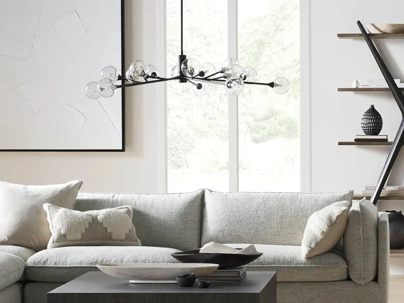 Modern Apollo Round Chandelier - Elegant Crystal Ceiling Light Fixture for Dining Room, Bedroom & Living Room Decor | Dimmable LED Lighting for Home & Office Spaces
