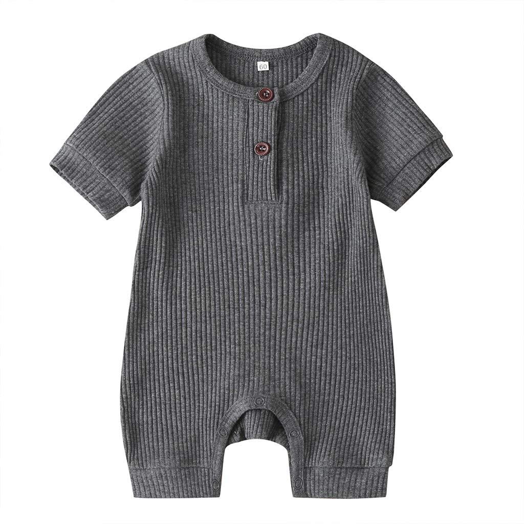 Newborn Baby Boy & Girl Romper - Soft Ribbed Onesie Bodysuit Outfits for Infants | Perfect for Playtime, Photo Shoots & Everyday Wear