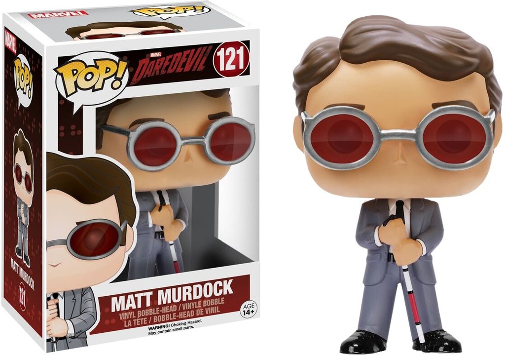 Daredevil Matt Murdock Vinyl Figure #121 - Collectible Action Figure for Marvel Fans, Superhero Display & Gift Idea