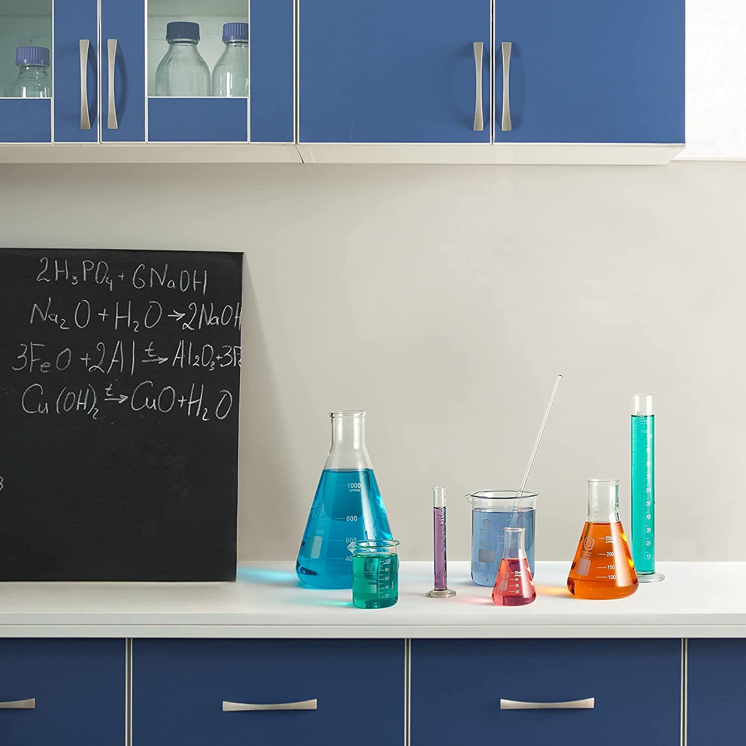 SPYLX 5ml Borosilicate Glass Measuring Cylinder - Heavy Duty, Reusable, Single Metric Graduated Cylinder for Laboratory Tests & Science Experiments - Perfect for Chemistry, Biology & School Labs