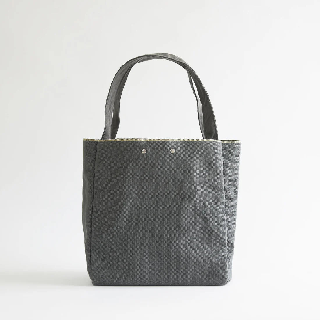 Kurashiki Hampu Canvas Tote Bag - Medium Size Bluish Gray | Japanese Cotton Tote Bag for Women | Eco-Friendly Shopping, Beach & Daily Use