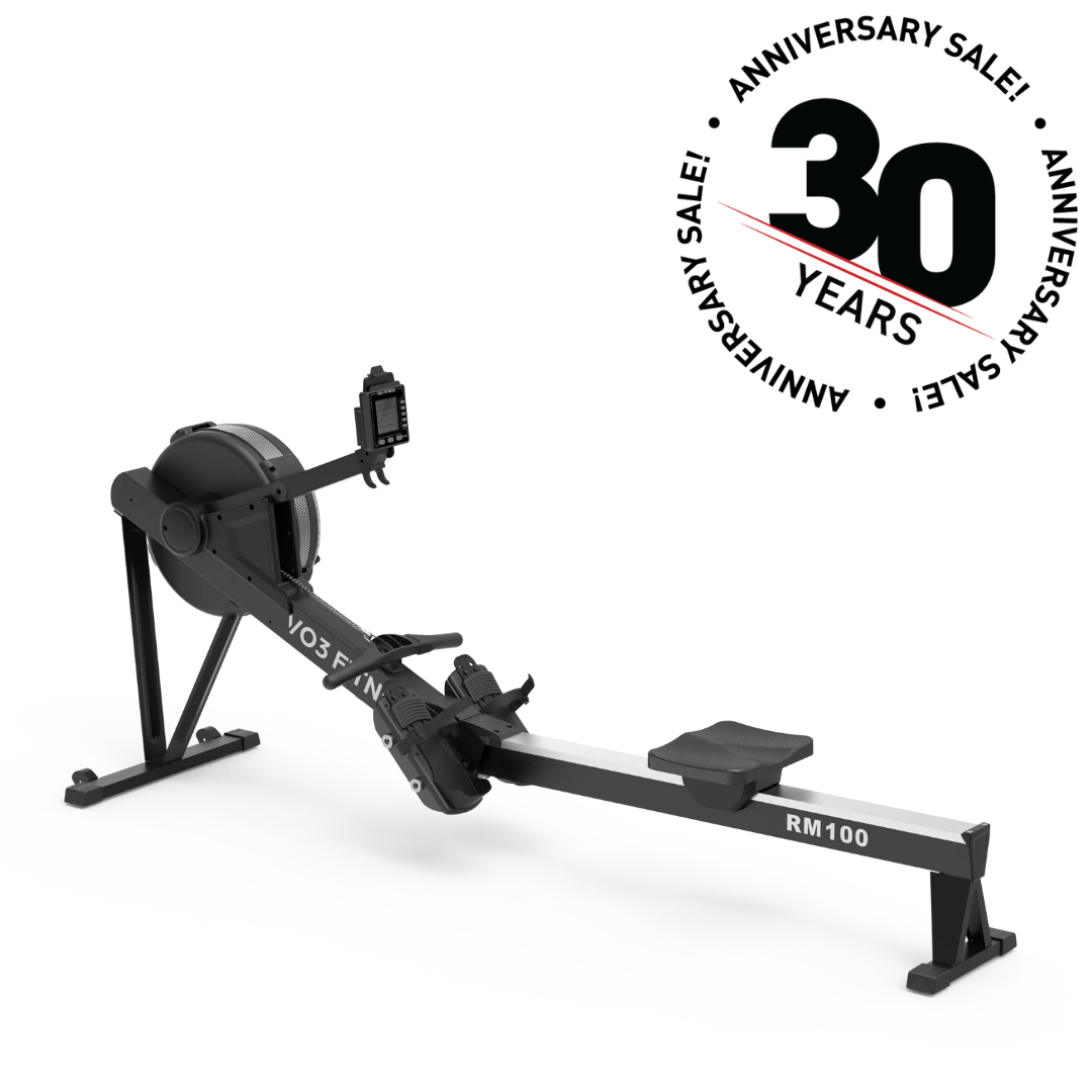 VO3 FITNESS RM100 Commercial Rowing Machine - Heavy Duty Indoor Rower for Home Gym & Cardio Workouts - Perfect for Full Body Exercise & Weight Loss Training