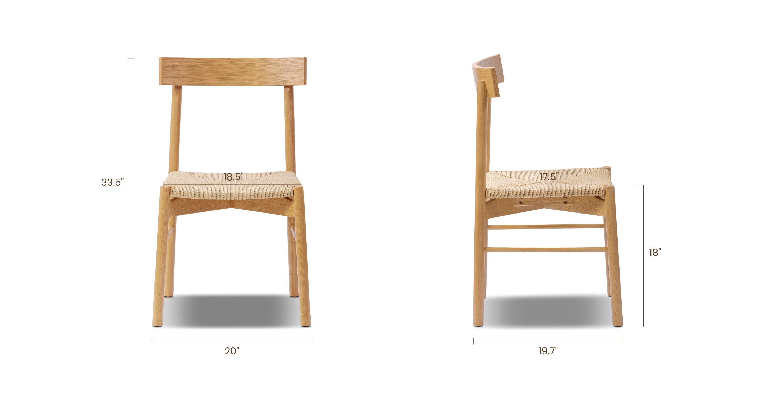 Hamm Dining Chair - Modern Wooden Dining Chair with Cushion, Comfortable & Stylish for Kitchen, Dining Room, and Home Decor