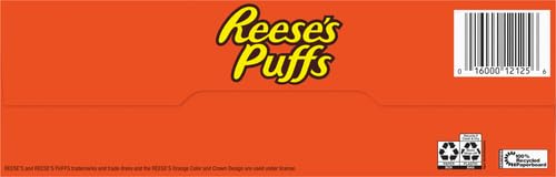 REESE'S PUFFS Chocolate Peanut Butter Cereal - Giant Size 29oz | Kids Breakfast Cereal | Healthy Morning Meal & Snack for School, Office & Home