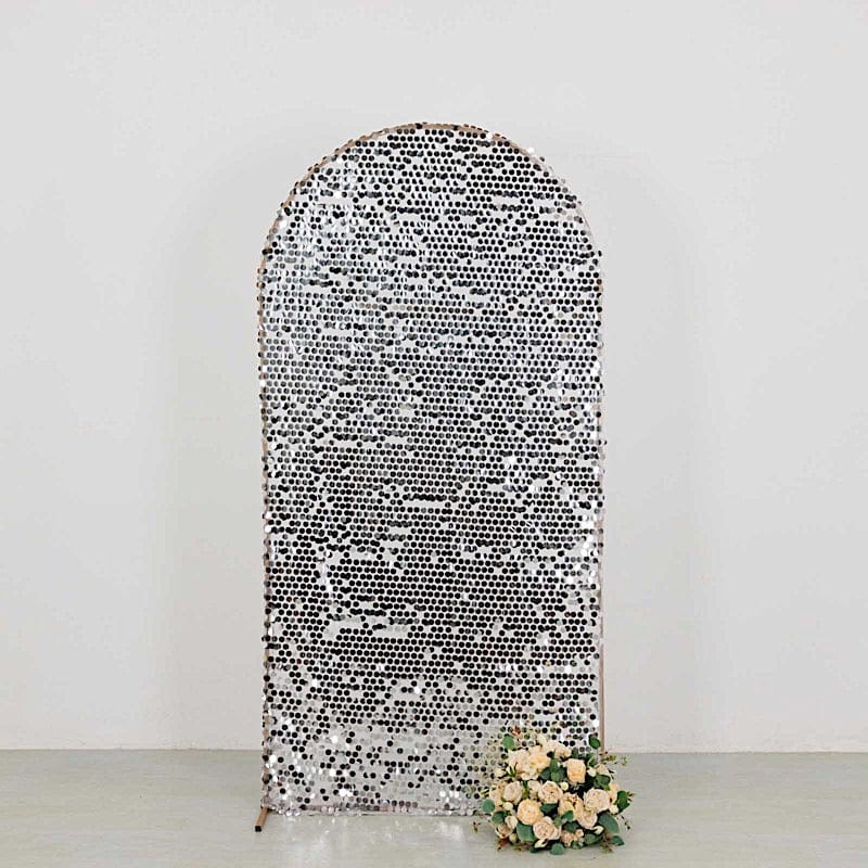 Sparkly Big Payette Sequin Fitted Chiara Backdrop Stand Cover - Elegant Party Decor for Weddings, Events & Photo Booths