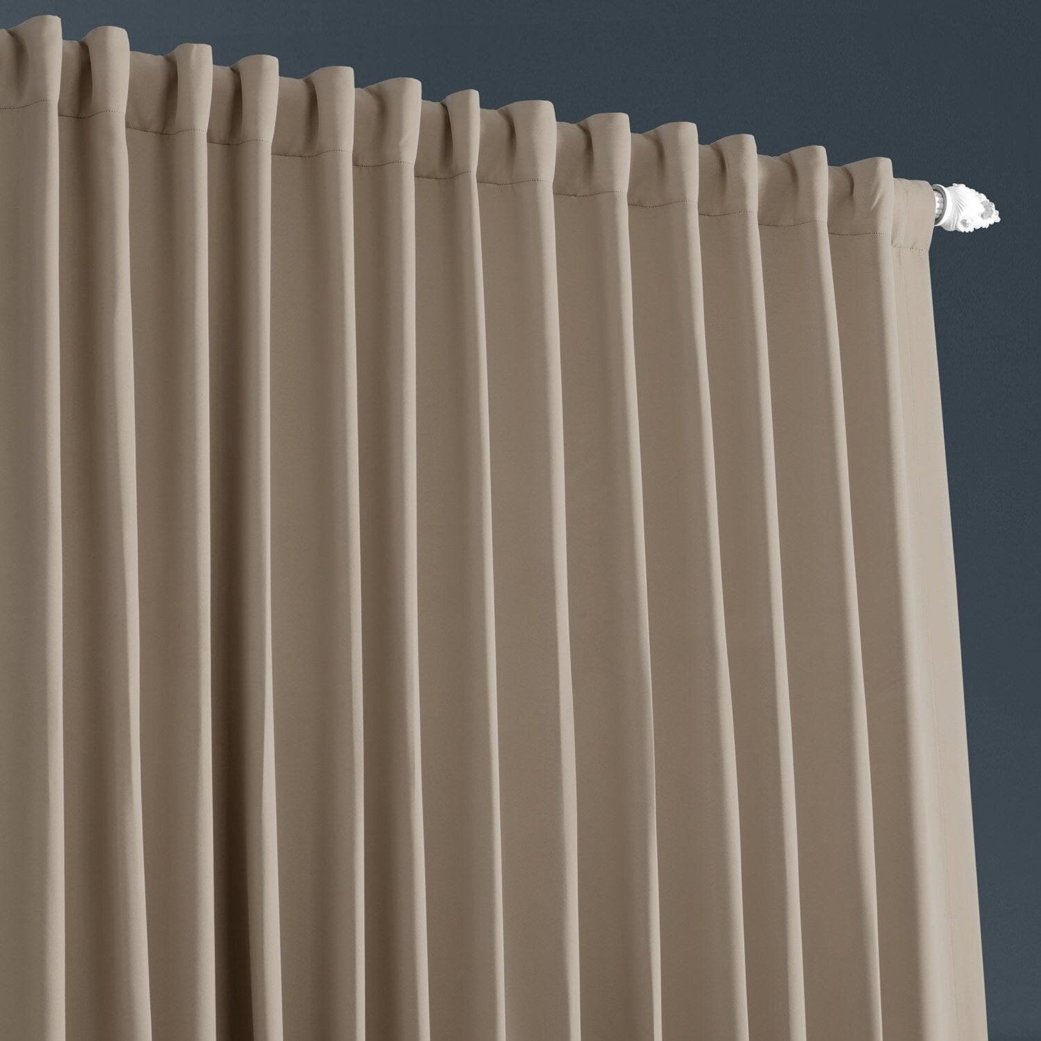 Classic Taupe Extra Wide Blackout Curtains for Bedroom - Thermal Insulated Light Blocking Drapes for Living Room & Nursery