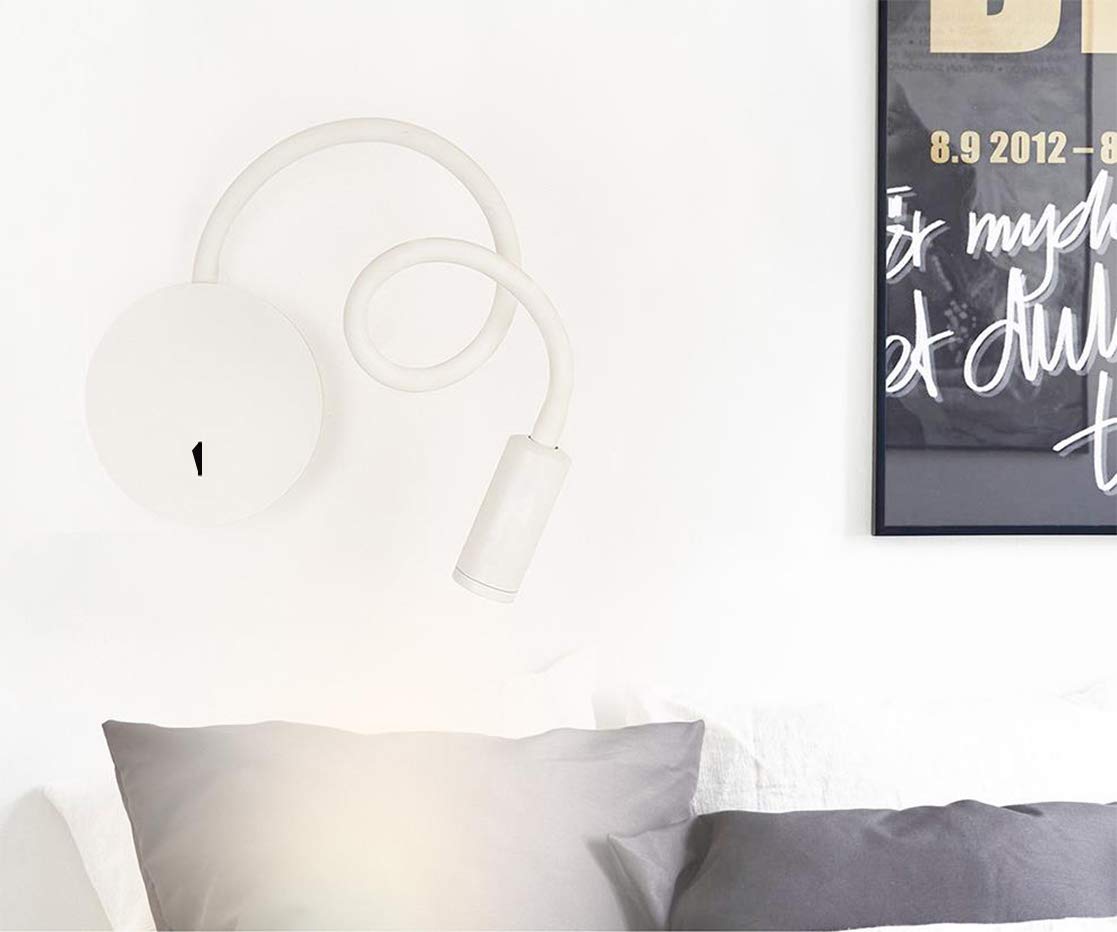 Adjustable LED Bedside Reading Light - 3W 3000K Flexible Wall Mounted Sconce Lamp with Switch for Bedroom (Black) | Perfect for Night Reading, Nursing, and Relaxing in Bed