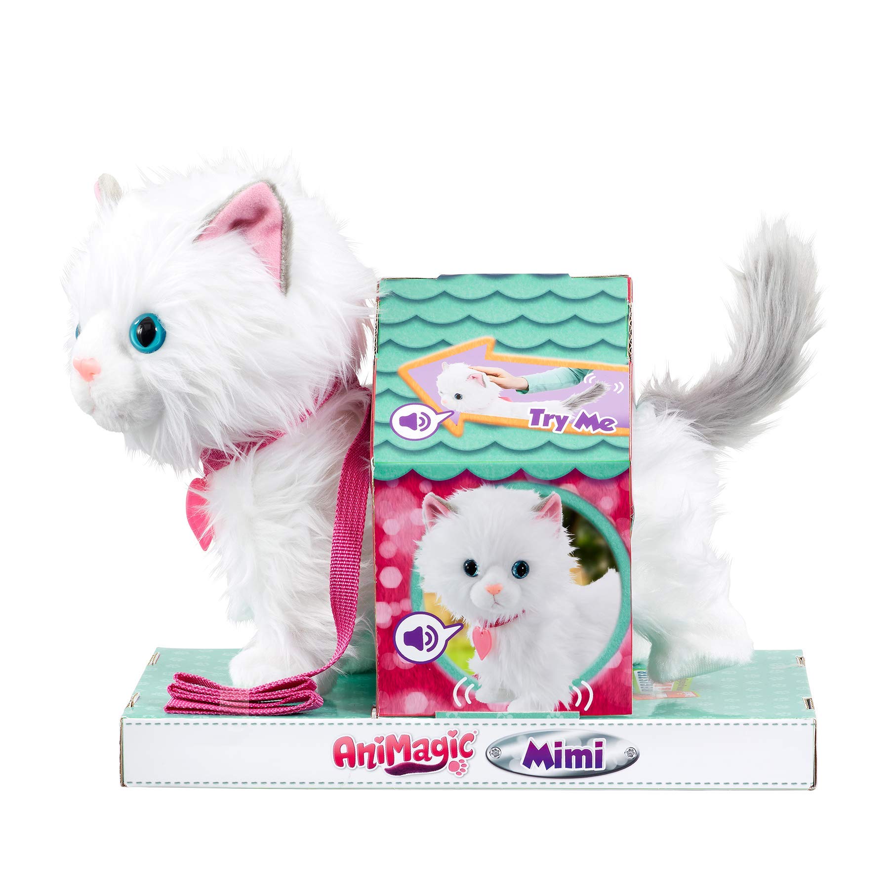 Animagic Goliath Toys 256.576 Chat Mimi Interactive Talking Plush Toy - Multicolor, Fun Gift for Kids Birthday & Playtime Companion